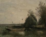 Jean-Baptiste-Camille Corot Pond at Mortain-Manche Spain oil painting artist